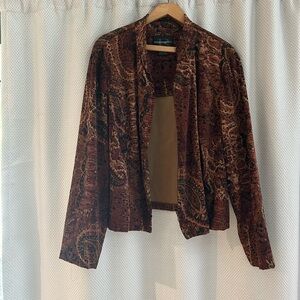 Requirements Rich Brown Paisley Jacket